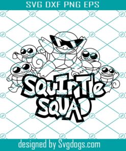 Pokemon Squirtle Squad Svg, Pokemon Outline Svg, Pokemon Svg, Disney Svg