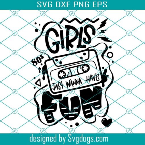Girls Svg, Mixed Tape 80s Vibes Music Casset Cute 80s Svg, Music Svg