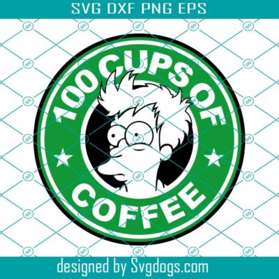 100 Cups Of Coffee Svg, Disney Svg, Coffee Svg, Drink Svg