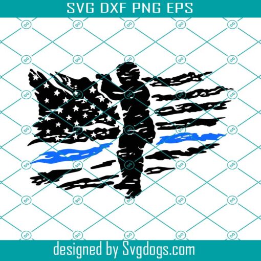 Back The Blue Svg, Police Flag Svg, Thin Blue Line Svg, Blue Line Flag Svg, American Flag Svg, Police Wife Svg