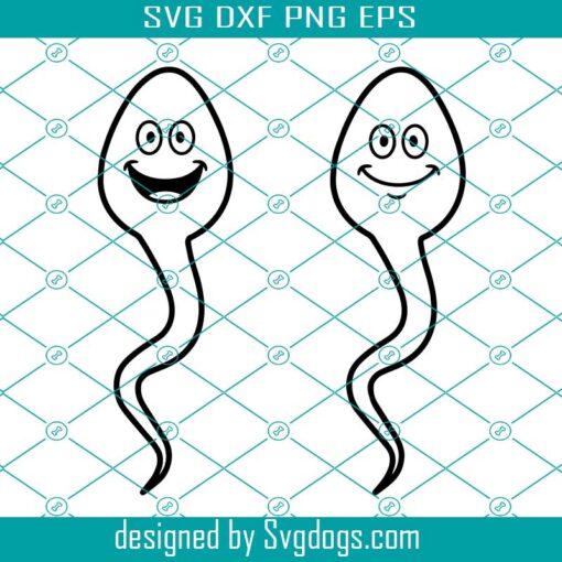 Sperm Svg, Sperm With Smiling Face, Semen Svg, Man Svg, Dad Svg