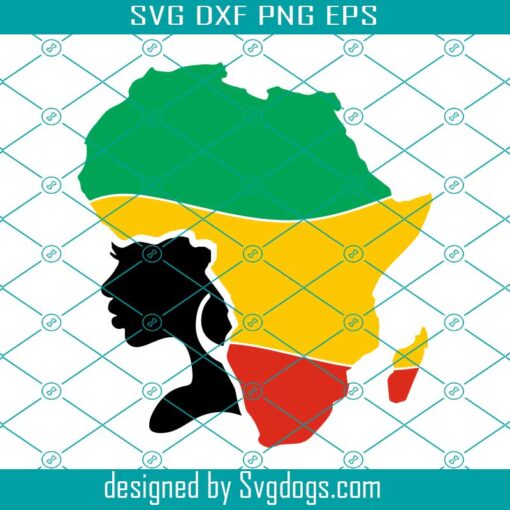 Black Woman Svg, Africa Map Svg, Melanin Svg, Black Girl Magic Svg