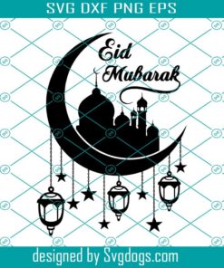 Eid Mubarak Svg, Arabic Calligraphy Svg, Muslim Holiday Svg, Happy Eid Mubarak Svg