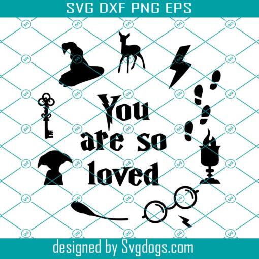 You Are So Loved Svg, Hogwarts Svg, Harry Potter Svg