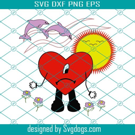 Bad Bunny Sad Heart Svg, Un Verano Sin Ti Svg, Valentines Svg, Bad Bunny New Album Svg