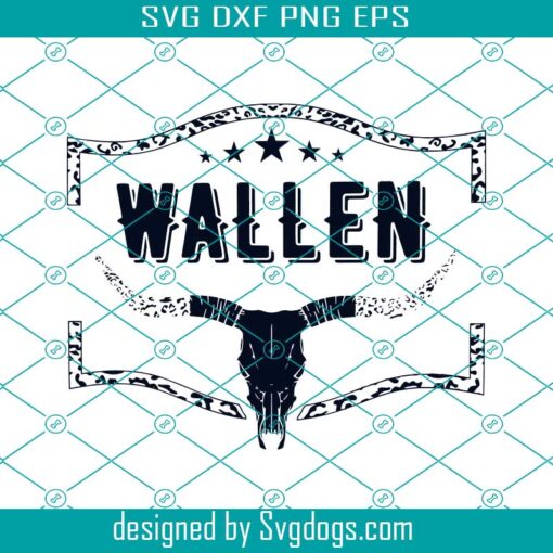 Wallen All Black Bullskull Svg, Neon Bull Skull Wallen Ready To Press Sublimation Transfer Svg, Skull Svg