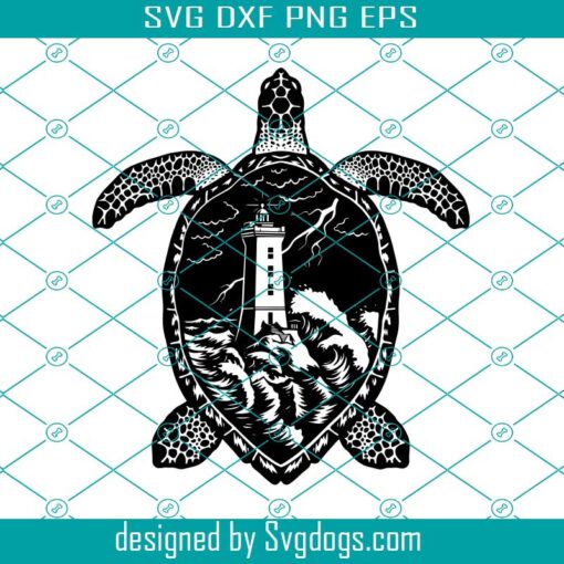 Turtle Svg, Sea Turtle Svg, Sea Turtle Tumbler Svg, Light House Svg