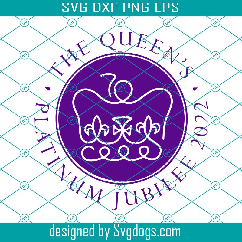 The Queens Platinum Jubilee 2022 Svg, Queen Elizabeth II Platinum Jubilee Svg, Queens Jubilee Svg
