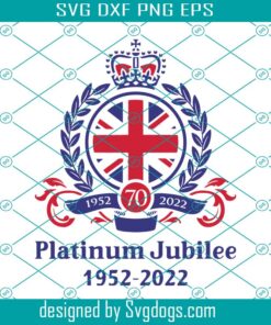 The Queens Platinum Jubilee 1952 2022 Svg, Queen Elizabeth II Celebration 70 Years Svg, Queens Jubilee Svg, Royal Jubilee Svg