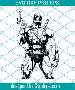 Deadpool Character Superhero Detailed Svg, Superhero Svg, Disney Svg