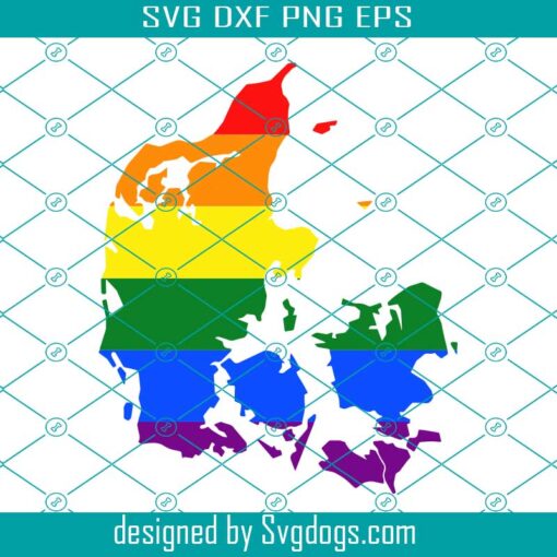 Gay Pride Copenhagen Svg, Rainbow Flag Svg, Copenhagen Pride Svg, Lgbt Rights In Denmark Svg