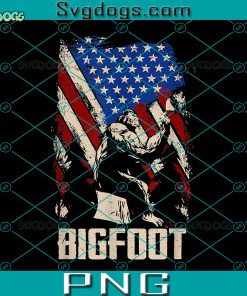 Bigfoot 4th Of July US American USA Flag PNG, Bigfoot PNG, 4th Of July PNG