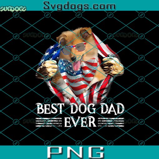 Dad American PNG, Best Dog Dad Ever PNG, Dog 4th Of July PNG