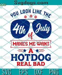 You Look Like The 4th Of July Svg, Hot Dog Real Bad Svg, Funny Fourth Of July Svg, Merica Svg