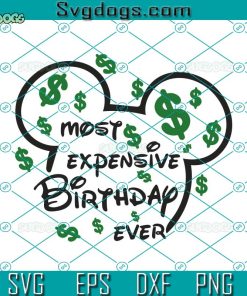 Most Expensive Birthday Ever Svg, Mickey Mouse Svg, Disney Svg