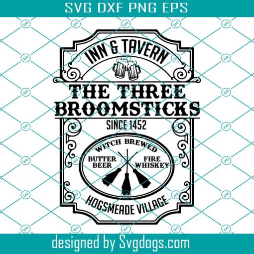 HP The Three Broomsticks Inn And Tavern Svg, Three Broomsticks Svg, Harry Potter Svg