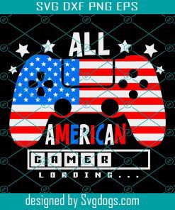 All American Gamer Svg, 4th Of July Gamer Svg, 4th Of July Boy Svg, Video Controller Svg
