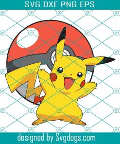 Pikachu Svg, Pikachu Pokemon Cute Svg, Pokemon Cartoon Svg