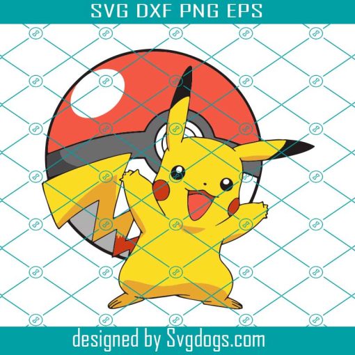 Pikachu Svg, Pikachu Pokemon Cute Svg, Pokemon Cartoon Svg