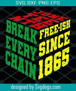 Free-ish Since 1865 Svg, Break Every Chain Svg, Juneteenth Svg, Juneteenth Vector Box Svg