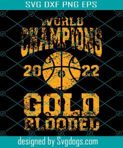 Vintage 2022 World Champions Gold Blooded Svg, Basketball Svg, Golden State Svg