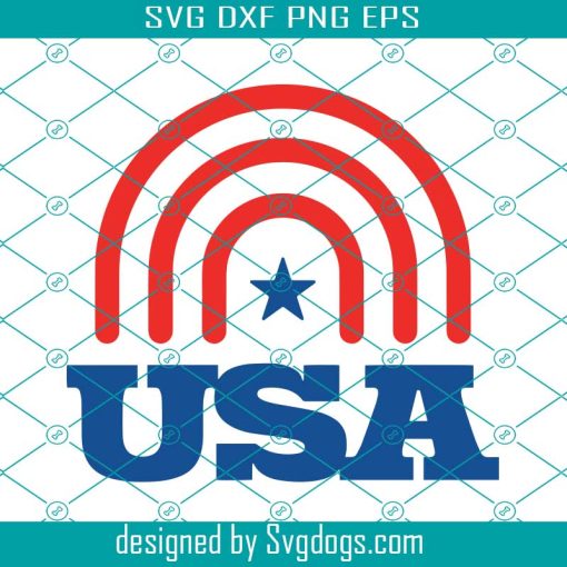 USA Rainbow Svg, America Svg, 4th Of July Svg, Fourth Of July Svg, Independence Day Svg