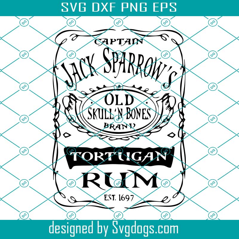 Pirates of the Caribbean svg - Jack Sparrow Rum svg - Caribbean Rum svg -  Printable - Cricut - digital print - instant download