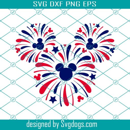 Mickey Head Firework Usa Flag 4th Of July 2022 Svg, IndepFourth Of July 2022 Svg, Fourth Of July 2022 Svg