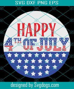 God Bless America Svg, 4th Of July Round Sign Svg, July 4th Door Decor Svg, 4th Of July Svg