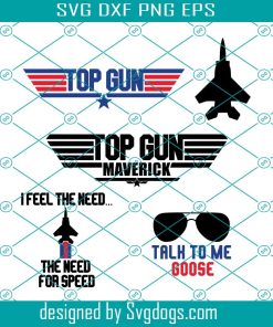 Top Gun Svg Bundle, Need For Speed Svg, Talk To Me Goose Svg, Maverick Svg