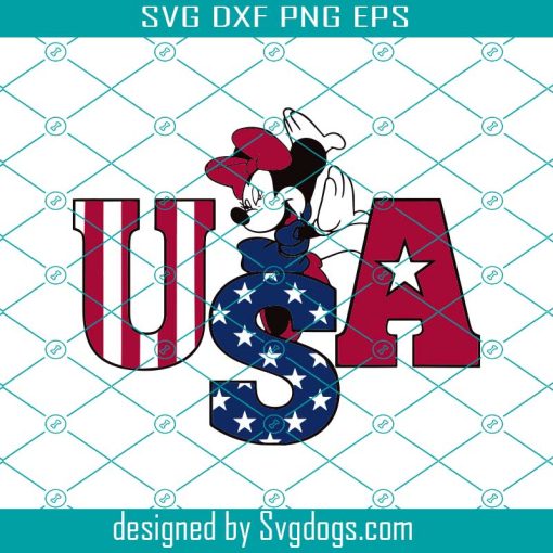 Minnie USA Svg, Minnie Mouse America Flag 4th Of July 2022 Svg, Independence Day 2022 Svg