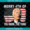 Joe Biden Falling Off His Bicycle Funny 4th Of July US Flag PNG, Happy 4th Of You Know The Thing PNG, Funny Biden Bike PNG