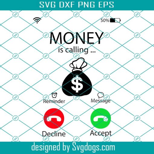 Money Is Calling Svg, Incoming Call Money Svg, Call Screen Svg