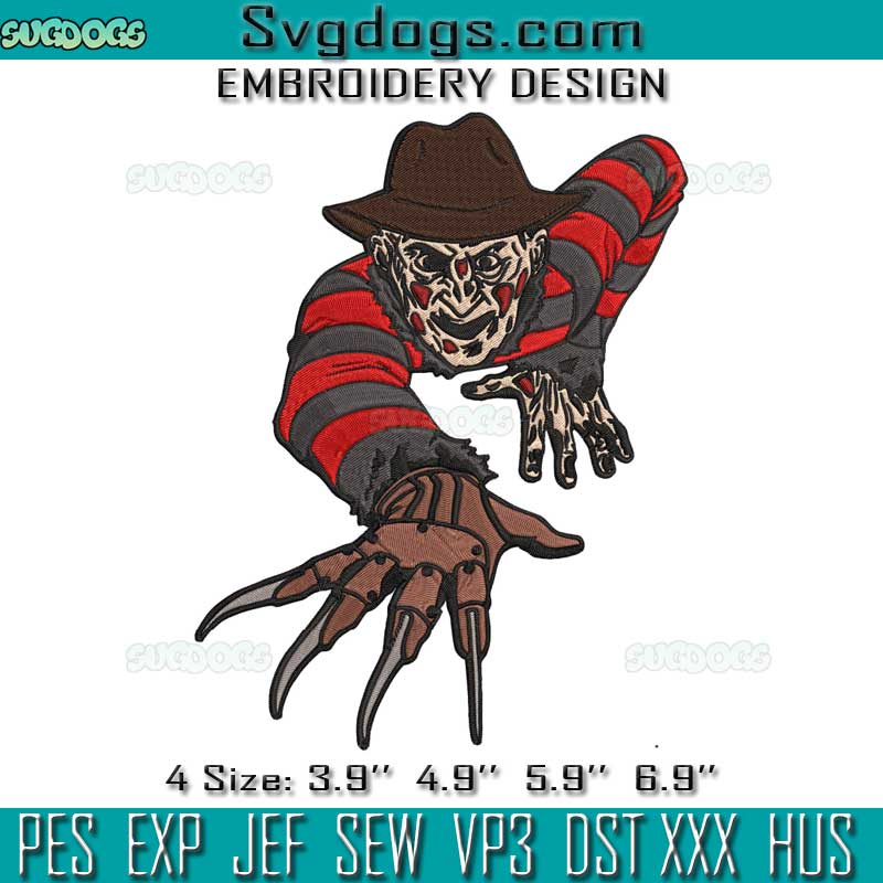 Freddy Krueger Embroidery Design File