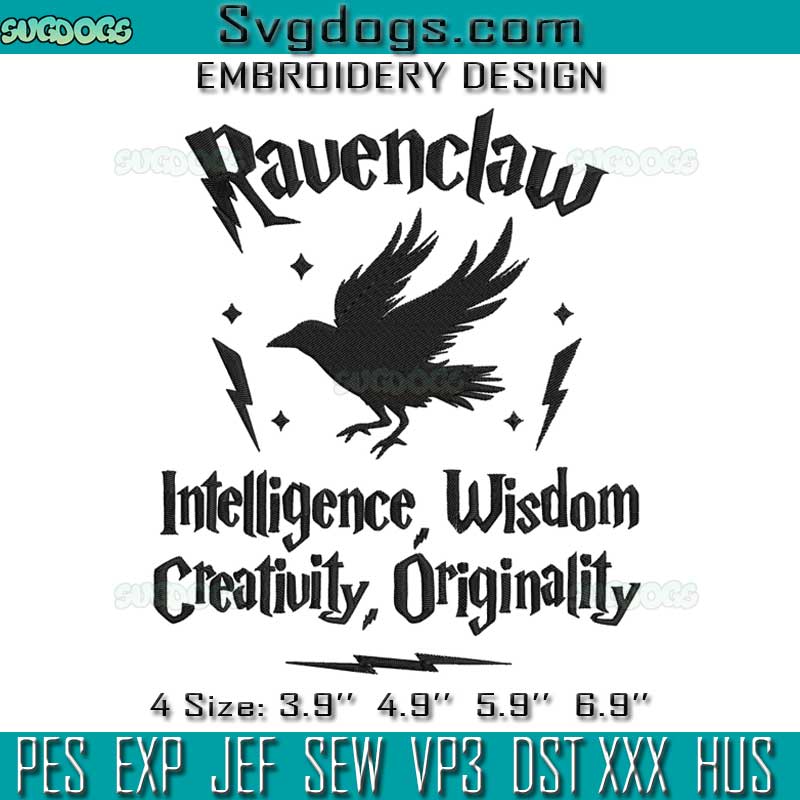 Ravenclaw Quidditch Embroidery Design File,  Harry Potter Embroidery Design File