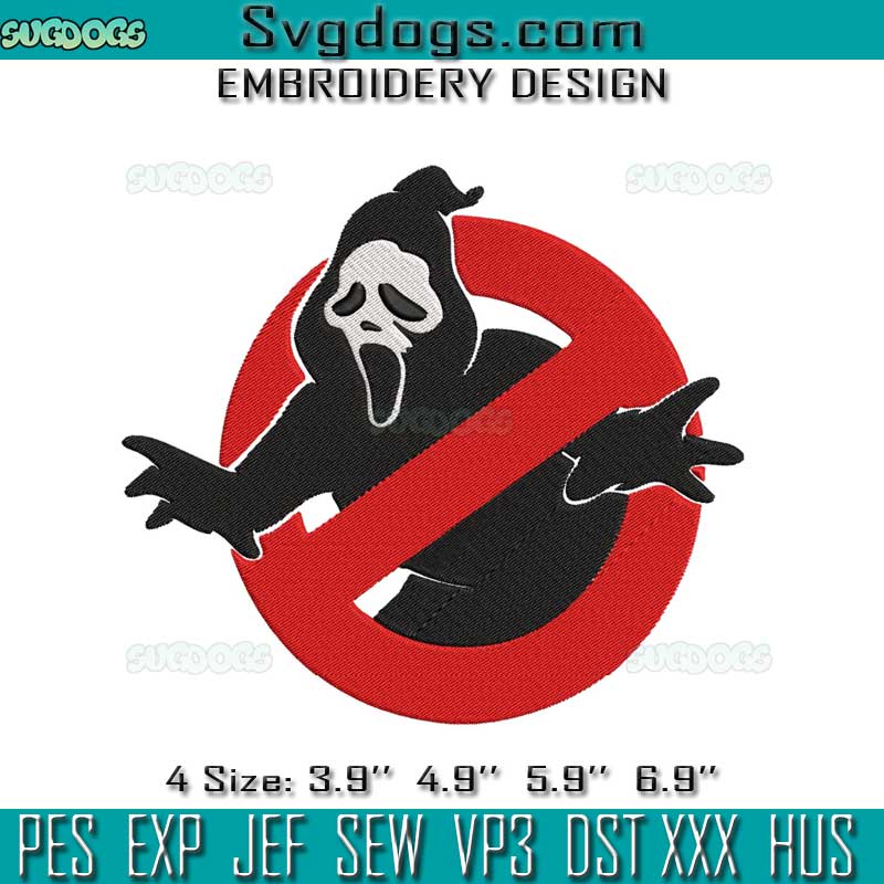 Ghostface Scream Embroidery Design File