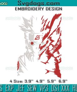 Naruto Embroidery Design File, Anime Sasuke Embroidery Design File