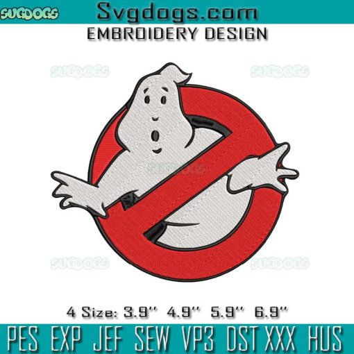 Ghostbusters Embroidery Design File, Halloween Embroidery Design File