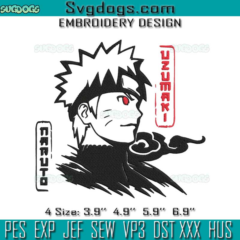 Naruto Embroidery Design File, Naruto Anime Embroidery Design File
