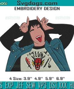 Eddie Munson Embroidery Design File, Eddie Munson Stranger Things 4 Embroidery Design File