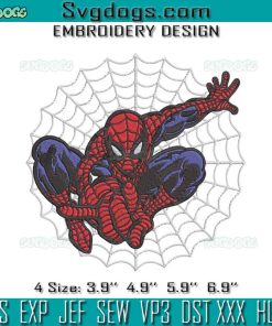 Spiderman Embroidery Design File, Marvel Embroidery Design File