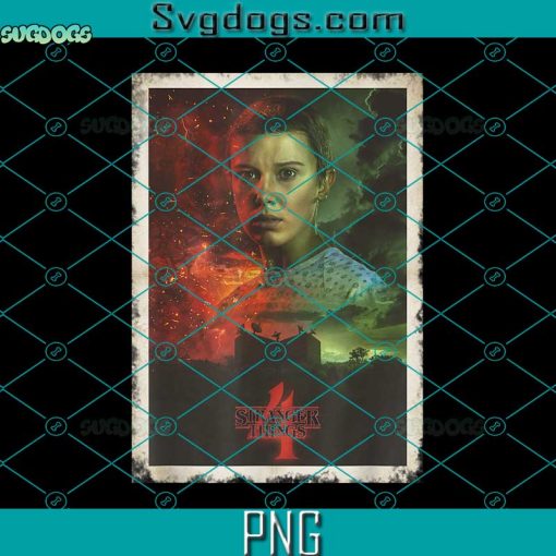 Stranger Things 4 Eleven Short Hair Poster PNG, Stranger Things PNG