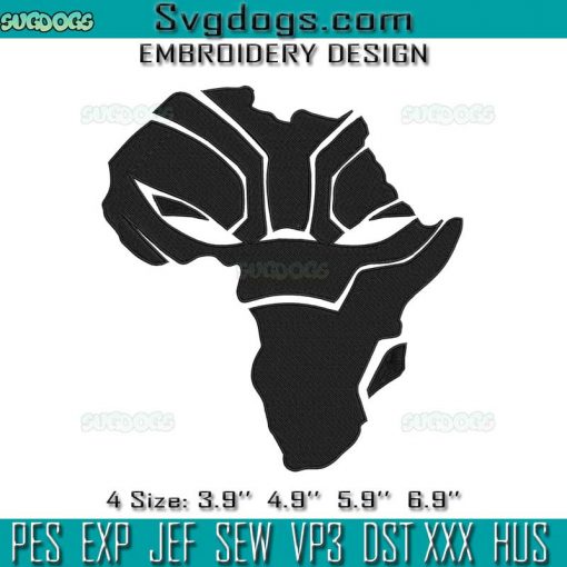 Black Panther Africa Embroidery Design File, Marvel Black Panther Embroidery Design File
