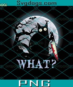 Cat What PNG, Murderous Black Cat With Knife Halloween Costume PNG, Black Cat PNG