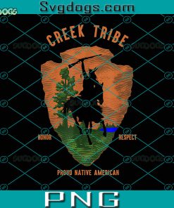 Native American Indian PNG, Creek Tribe Native American Indian Vintage Arrow Retro PNG