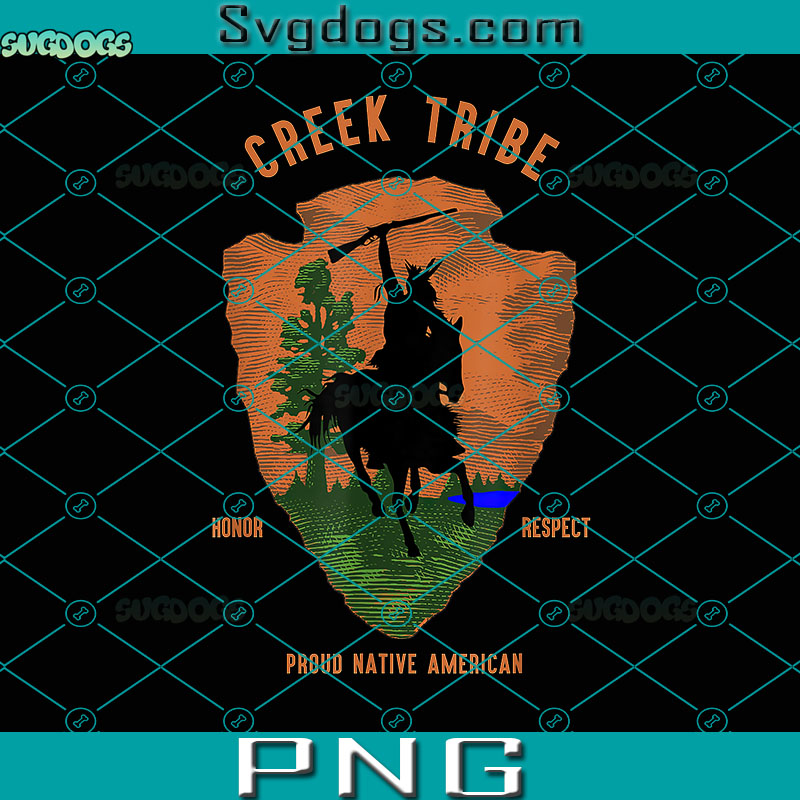 Native American Indian PNG, Creek Tribe Native American Indian Vintage Arrow Retro PNG