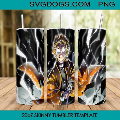 Zenitsu Kaminari no Kokyu Poster Tumbler Wrap Design PNG File Digital Download