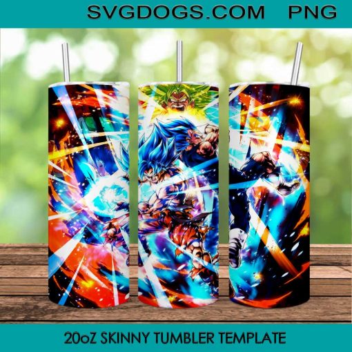 Bleu Super Saiyan Poster Tumbler Wrap Design PNG File Digital Download
