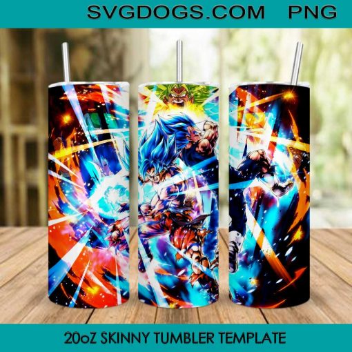 Blu Super Saiyan Tumbler Wrap Design PNG File Digital Download