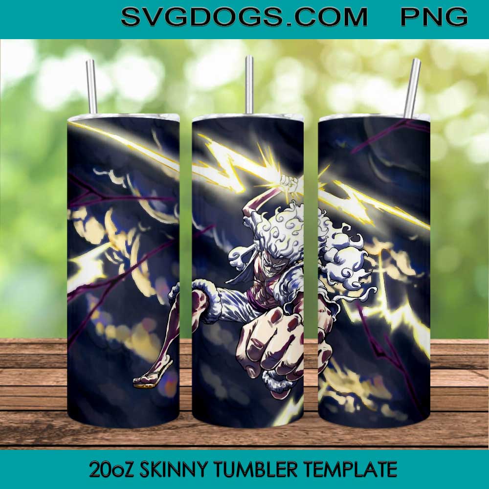 Anime Comic Luffy PNG Wrap 20oz Skinny Sublimation (Instant Download) 